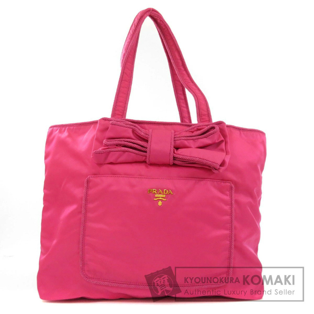 Prada Tessuto Bow tote bag prominent bow Pink